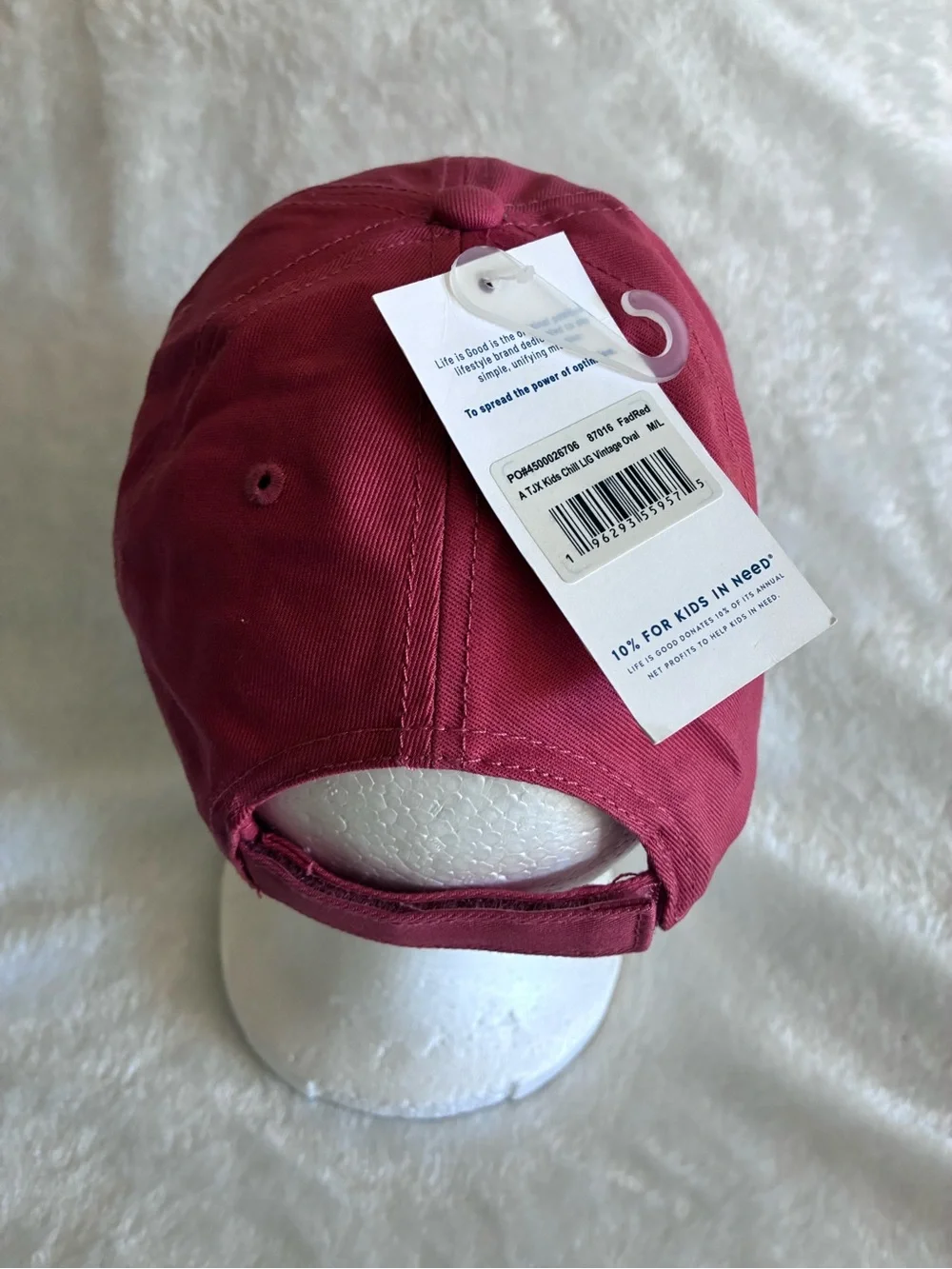 Life Is Good Coral Red Baseball Cap